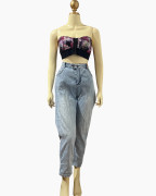 Light-Wash Relaxed Tapered Mom Jeans
