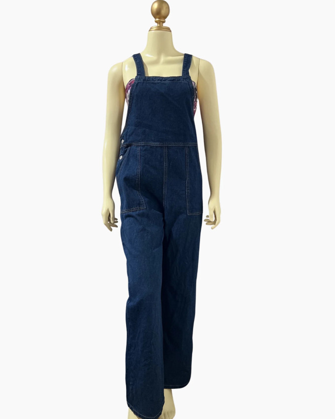 Classic Dark-Wash Denim Overalls