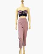 Rose-Dust Tailored Ankle Trousers