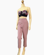 Rose-Dust Tailored Ankle Trousers