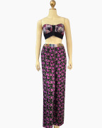 Pink Heart-Print Wide-Leg Pants Pink Heart-Print Wide-Leg Pants