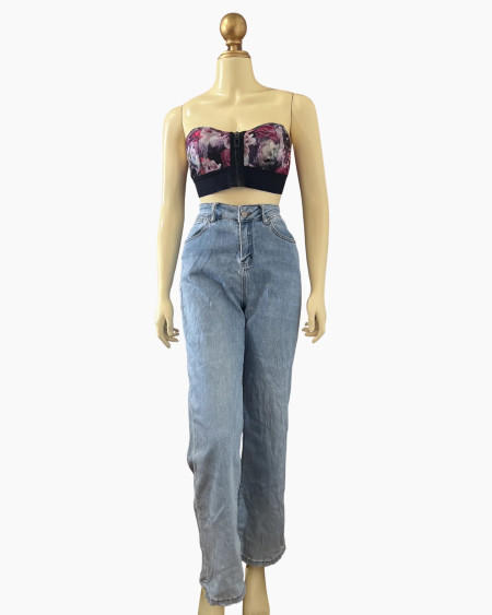 Light-Wash Relaxed Straight-Leg Jeans