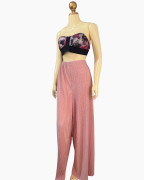 Blush Pleated Wide-Leg Palazzo Pants