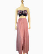Blush Pleated Wide-Leg Palazzo Pants