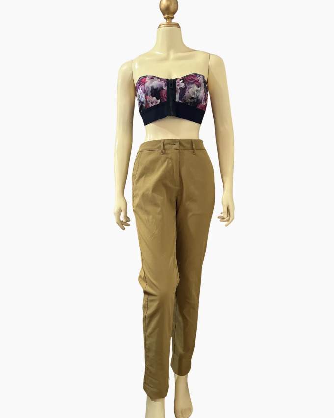 Khaki Tapered Chino Pants