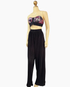 Black Pleated Wide-Leg Pants