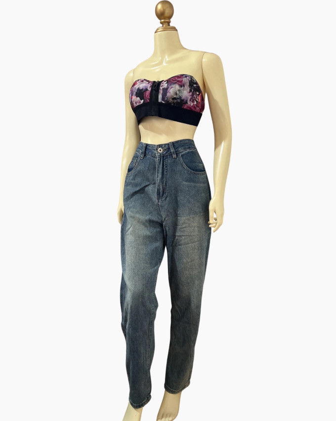 Relaxed Vintage Wash Balloon Jeans