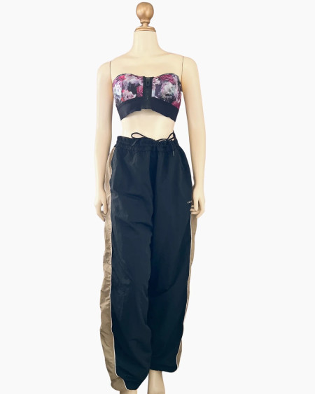 Two-Tone Side-Stripe Track Pants