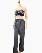 Charcoal Grey Utility Drawstring Cargo Pants Charcoal Grey Utility Drawstring Cargo Pants