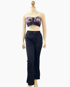 Black Slim Straight Pants