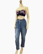 Relaxed Fit Drawstring Denim Jogger Pants Relaxed Fit Drawstring Denim Jogger Pants