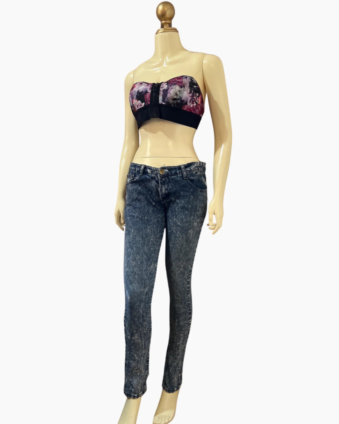 Acid-Wash Skinny Jeans