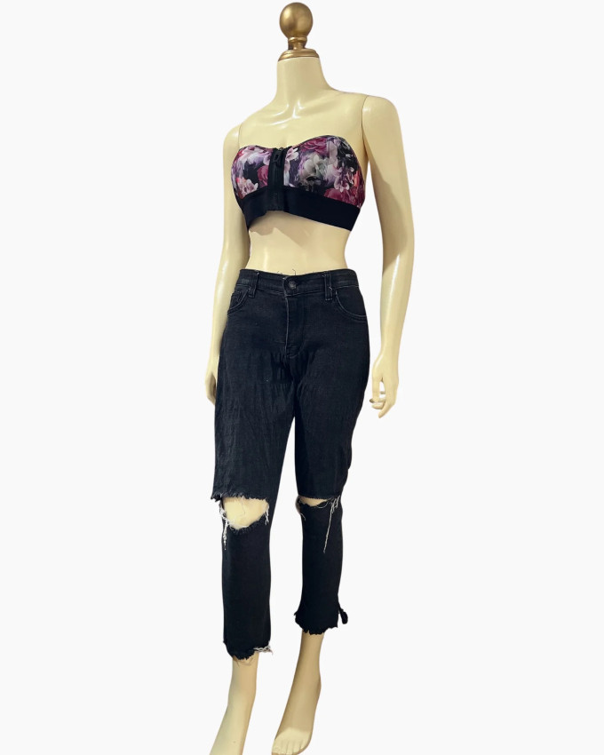 Black Distressed Ripped Skinny Jeans