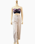 Light Beige High-Waist Relaxed Pants